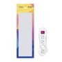 Nanocable Regleta de 4 Tomas con Interruptor, 1.4 m, Blanca